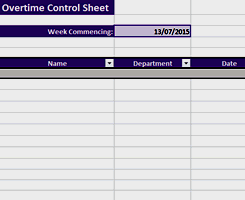 Excel Templates - Overtime