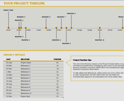 Timeline with milestones template