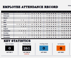 Excel Templates - Employee Holiday Tracker