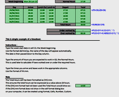 Excel timesheet template