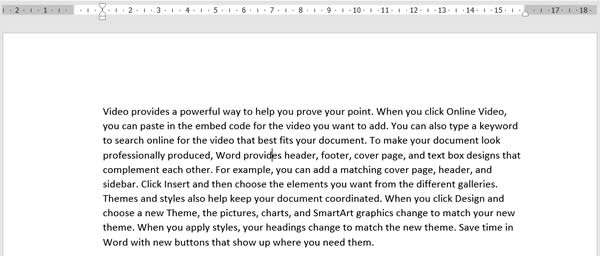 Left indent in Word