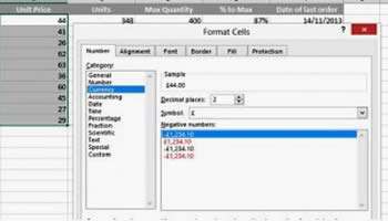 Microsoft Excel formatting tools