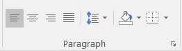 Paragraph group in Microsoft Word