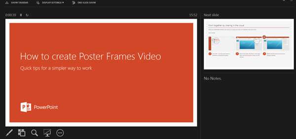 Presenter view in PowerPoint