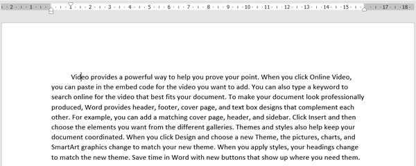 Ruler in Microsoft Word