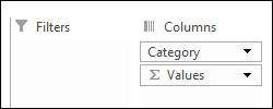 Column section values