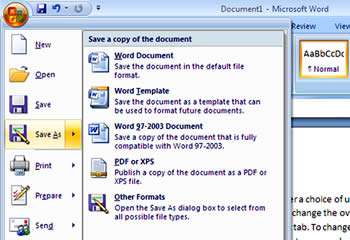 PDF format in Office 2007