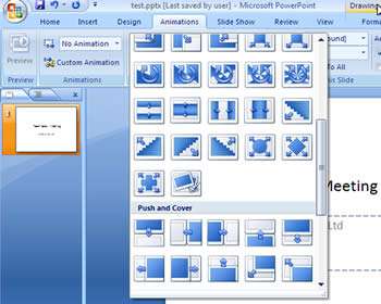 Transitions in Office 2007
